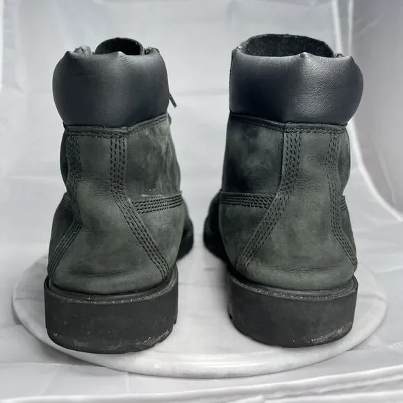 Timberland Boots Boys Junior Size 6 Premium NuBuck Leather Gree - Picture 7 of 10